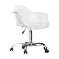 **Chaise de bureau en acrylique transparent avec base chromée**