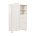 **Armoire blanche en bois avec étagères et tiroirs**