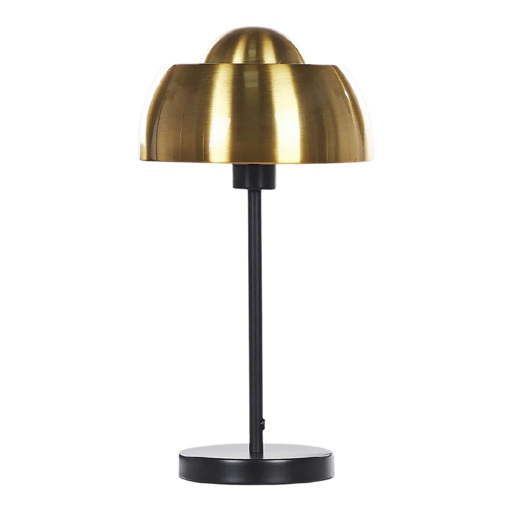 **Lampe de table en métal doré avec pieds noirs**