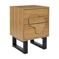 **Table de chevet en bois avec design moderne et tiroirs**
